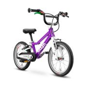 Woom - bicicleta copii 14" Woom 2, varsta recomandata 3-4,5 ani (95-110cm) - 5kg - mov intens alb