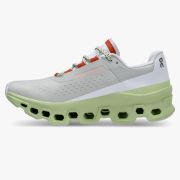 On Cloud Cloudmonster - pantofi alergare pentru femei - gri deschis Glacier verde Meadow