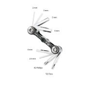 Topeak - set mini chei bicicletă Ninja Master multitool + ToolBox T8