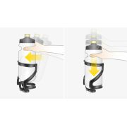 Topeak - suport bidon bicicleta Ninja Master+ Cage SK+stanga - negru