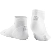 CEP - sosete de compresie peste glezna 8cm pentru femei Low Cut Ultralight - alb gri deschis