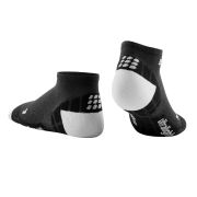 CEP - sosete de compresie peste glezna 8cm pentru femei Low Cut Ultralight - negru gri deschis