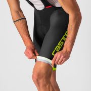 Castelli - pantaloni scurti pentru ciclism cu bretele Competizione Kit bibshorts - negru galben fluo
