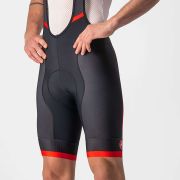 Castelli - pantaloni scurti pentru ciclism cu bretele Competizione Kit bibshorts - negru rosu