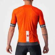 Castelli - tricou pentru ciclism cu maneca scurta Entrata IV - portocaliu antracit alb