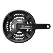 Angrenaj Pedalier Shimano Ty301, 48X38X28T Cu Chain Guard, Pt 6 7 8 Vit, Brat 175Mm, Negru