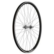 Roata Bicicleta Fata Atlas 26  , 559X18, Alu Profil Dublu Culoare Negru, Cnc, Spite Otel Nichelate, Butuc Simplu Argintiu, 3 8, 36H