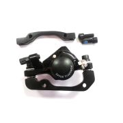 Frane Disc Mecanic Power Rush-550 Fata Sau Spate, Alu, disc160, Adaptor Fata180 Spate160, suruburi, complete, negre