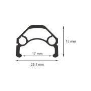 Janta Dubla 26   Wtb Dx17, V-Brake, 32 Gauri, Neagra,17-559