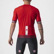 Castelli - tricou pentru ciclism cu maneca scurta Entrata IV - rosu visiniu alb