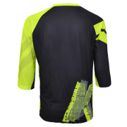 Tricou FUNKIER Dolomiti-K Enduro Kids 3/4 sleeve - Black/Ref Yellow 8 ani