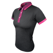 Tricou polo FUNKIER Bari W Active Women S/S - Black/Pink