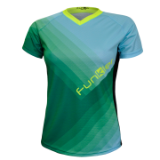 Tricou polo FUNKIER Termoli-W Enduro Women S/S - Green/Blue