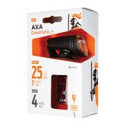 Far + stop AXA Greenline 25 Lux - 1 LED USB