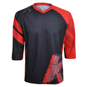 Tricou FUNKIER Dolomiti Enduro - Negru/Rosu