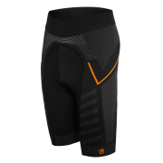 Pantaloni scurti FUNKIER Velletri Elite fara cusaturi barbati - Gri/Portocaliu XS/S