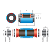 Reductie monobloc FSA de la PF30 BB Road la M/Exo alloy CK EE113
