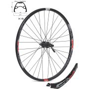 Roata CROSSER X6 32H 28" Spate QR Disc Center Lock Caseta capsata butuc SHIMANO TX505 Negru