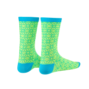 Sosete SUPACAZ Asanoha - Galben neon/Albastru neon - L/XL