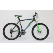 Bicicleta ULTRA Agressor 26" negru/verde neon/albastru 480mm