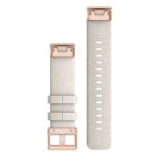 Garmin curea nailon - QuickFit 20 - Nailon Cream Heathered cu componente Rose Gold