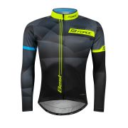Bluza ciclism Force Best maneci lungi negru/fluo XXL
