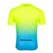 Tricou maneca scurta Force MTB Angle, albastru/fluo, 4XL