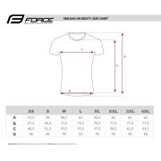 Tricou maneca scurta Force MTB Angle, albastru/rosu, XXL