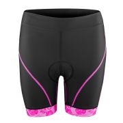Pantaloni scurti Force Rose Lady pana la talie cu bazon, negru/roz XS