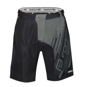 Pantaloni Force Downhill MTB cu sub-pantaloni cu bazon Negru/Gri M