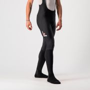 Pantaloni lungi cu bretele Castelli Velocissimo 5, Negru/Gri, XL