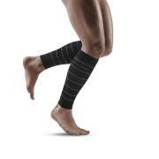 CEP - Compresie gamba barbati Reflective Calf Sleeves - negru gri reflectorizant