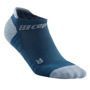 CEP - Sosete de compresie pentru barbati model sub glezna 6cm No Show 3.0 - albastru gri