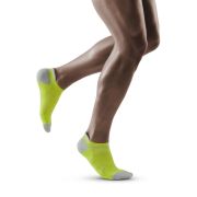 CEP - Sosete de compresie pentru barbati model sub glezna 6cm No Show 3.0 - verde deshis lime gri