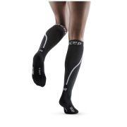 CEP - Sosete de compresie pentru femei alergare iarna Winter Run Socks - negru gri