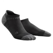 CEP - Sosete de compresie pentru femei model sub glezna 6cm No Show 3.0 - negru gri