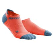 CEP - Sosete de compresie pentru femei model sub glezna 6cm No Show 3.0 - portocaliu coral gri