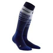 CEP - Sosete ski thermo lungi pentru barbati Ski Thermo Merino Socks - albastru inchis gri