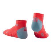 CEP - sosete de compresie peste glezna 8cm pentru barbati Low Cut 3.0 - portocaliu lava gri inchis