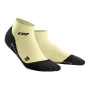 CEP - sosete de compresie peste glezna 8cm pentru femei Low Cut 3.0 - galben deschis lamaie negru