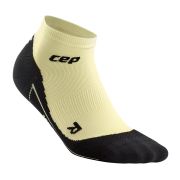 CEP - sosete de compresie peste glezna 8cm pentru femei Low Cut 3.0 - galben deschis lamaie negru