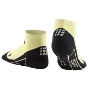 CEP - sosete de compresie peste glezna 8cm pentru femei Low Cut 3.0 - galben deschis lamaie negru
