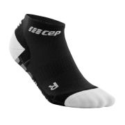 CEP - sosete de compresie peste glezna 8cm pentru femei Low Cut Pro Ultralight - negru gri deschis