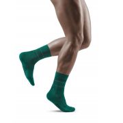 CEP - sosete medii de compresie 18cm pentru barbati Mid Cut Reflective - verde reflect