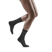 CEP - sosete medii de compresie 18cm pentru femei Mid Cut Reflective - negru reflect