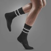 CEP - sosete medii de compresie 18cm pentru femei Mid Cut Reflective - negru reflect