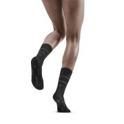 CEP - sosete medii de compresie 18cm pentru femei Mid Cut Reflective - negru reflect