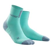 CEP - sosete scurte de compresie 16cm, pentru femei Short Socks 3.0 - verde gheta gri