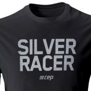 CEP Tricou alergare  femei Brand metalized Run shirt - negru argintiu