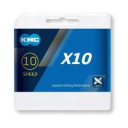Kmc - Lant Bicicleta 10 viteze X10, 116 zale - gri argintiu